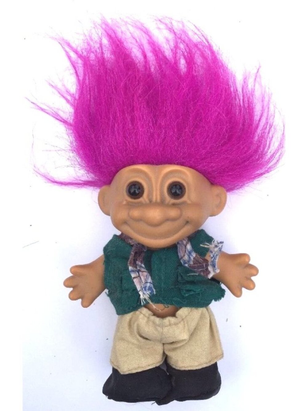 Russ Berrie TROLL kids collectible Troll doll camper brown eyes